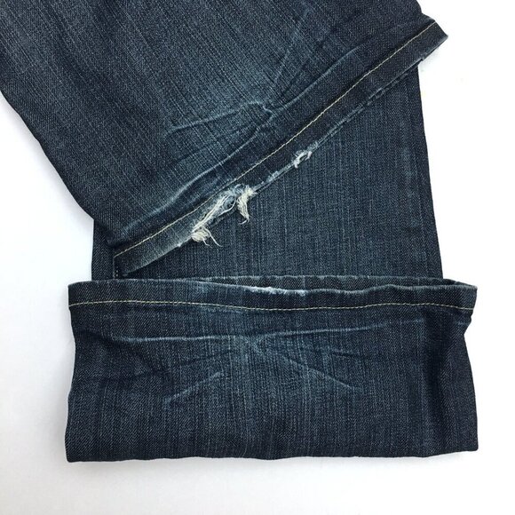 David Kahn Women's Jeans Flare Leg Distressed Low Rise Size 28 Length 35" - Picture 7 of 10